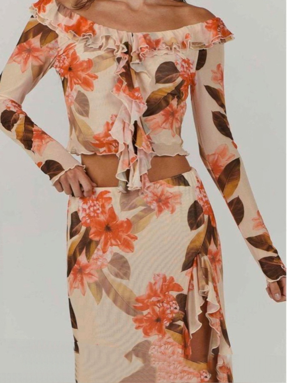 Charlie Holiday Alexandra CropTop Rustic Floral Size Small NWT
